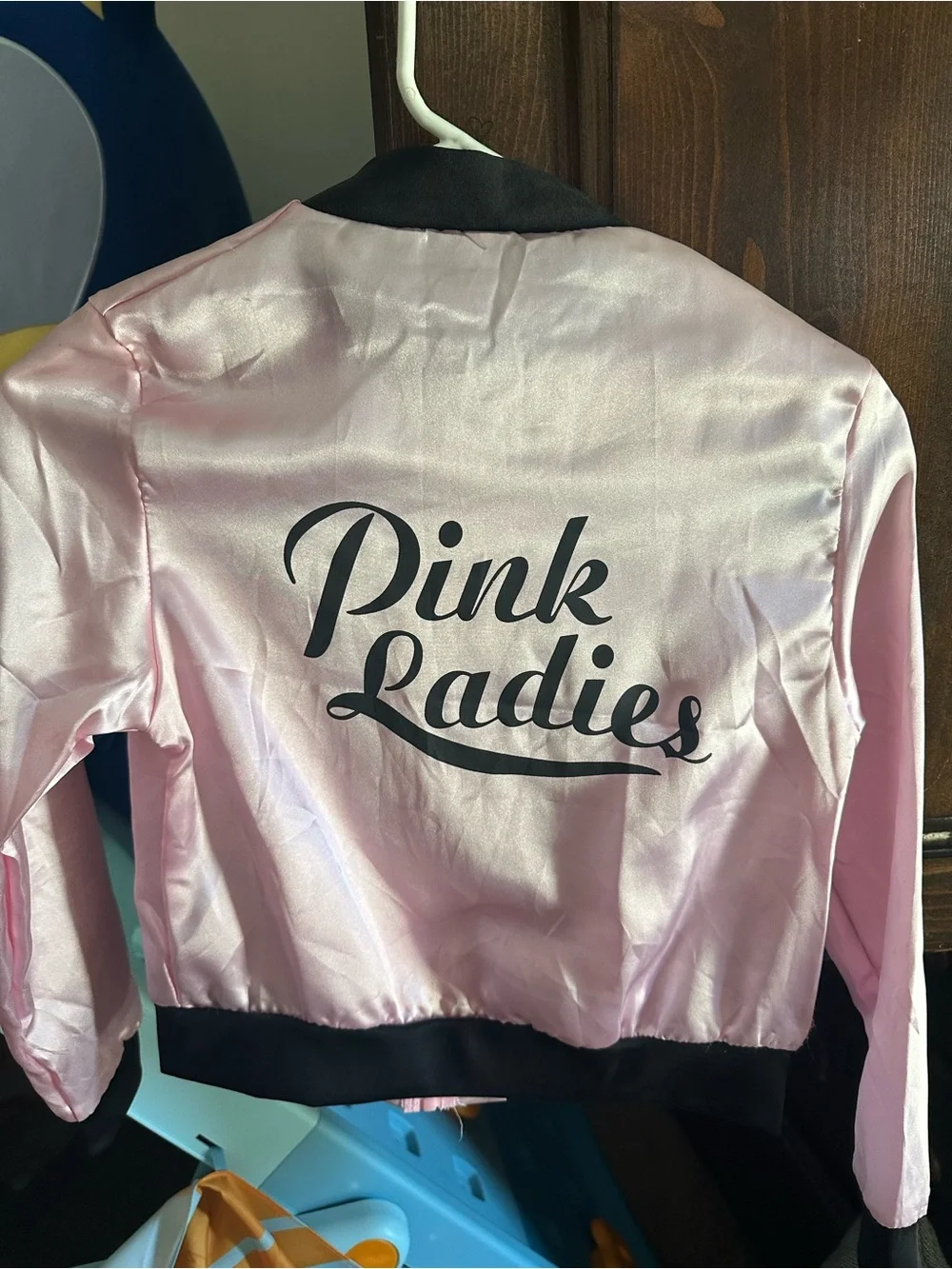Pink Ladies Satin Bomber Jacket - Pink